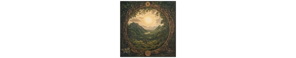 Illustration de l’élément Terre en astrologie, représentant la stabilité, la matérialité et la persévérance, avec des paysages naturels, des roches et une énergie apaisante.