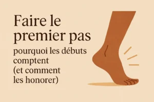 Illustration symbolique d’un premier pas pour représenter le commencement d’un chemin de bien-être.